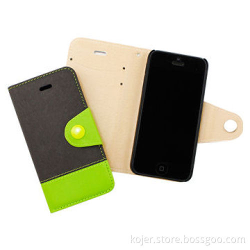 Book Style Leather Flip Mobile Phone Cases for iPhone 5, Magnetic Flap on Top, OEM Orders Welcomed